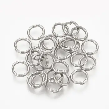 

10000pcs 304 Stainless Steel Open Jump Rings Close but Unsoldered, Stainless Steel Color, 6x1.2mm; 3.5mm inner diameter