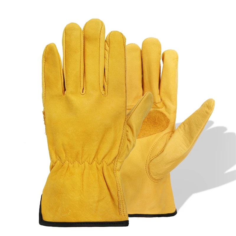 

Весенне-летние дышащие перчатки QIANGLEAF из воловьей кожи класса А, промышленные рабочие перчатки, Распродажа 5