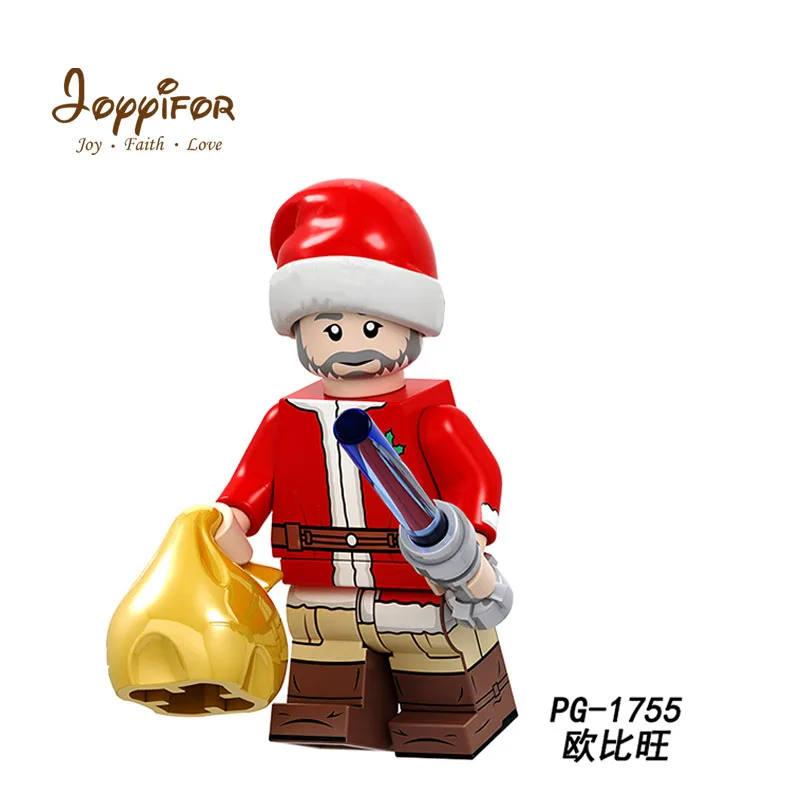 Горячие Рождественские серии Star Warr Дарт Вейдер Мастер Йода Принцесса Мини фигурки строительные блоки кирпичи детские игрушки Санта Клаус подарки - Цвет: Армейский зеленый