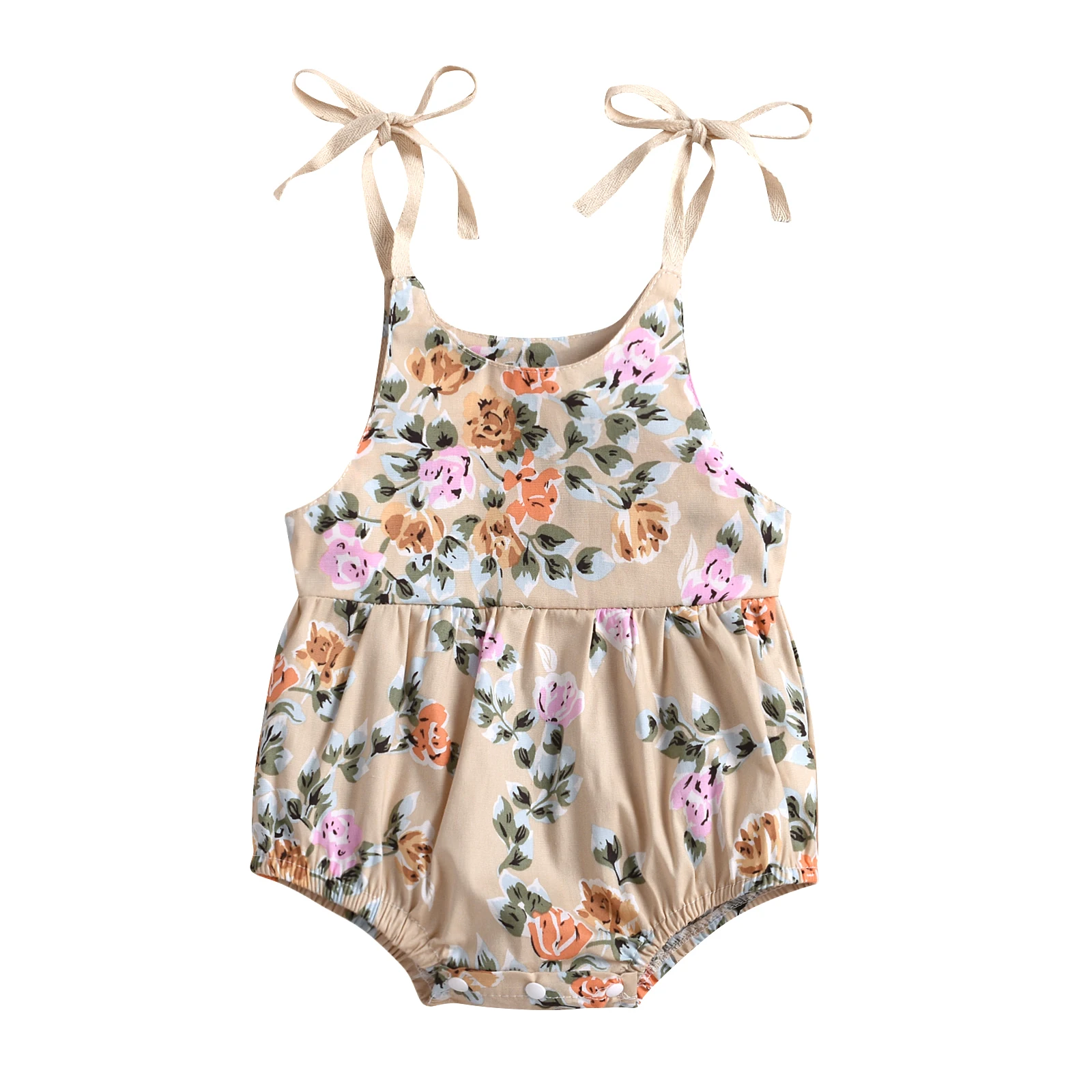 Summer Baby Girls Rompers Floral Baby Clothing Cotton Newborn Baby Clothes Infant Sleeveless Jumpsuit Clothing Baby Outfit best Baby Bodysuits Baby Rompers