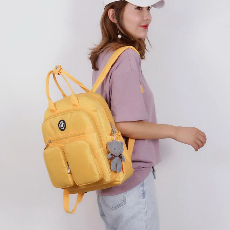 MoneRffi, женский рюкзак, водонепроницаемый, нейлон, мягкая ручка, твердый, мульти-карман, для путешествий, на молнии, Mochila Feminina, Sac A Dos, школьные сумки