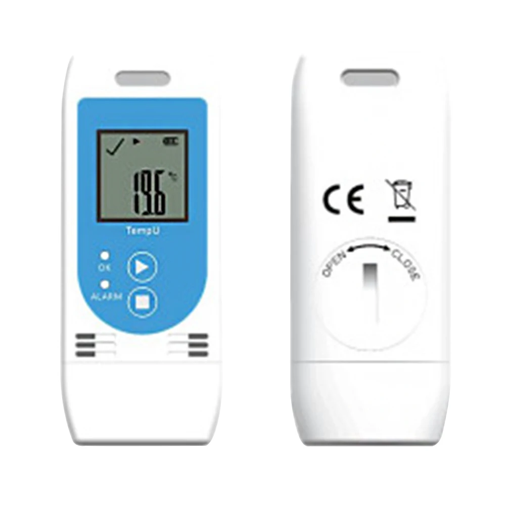 Reusable LCD Display Temperature Humidity Logger Meter PDF Small Humiture USB 2.0 Data Recorder CSV Warehouse Measuring RH TEMP