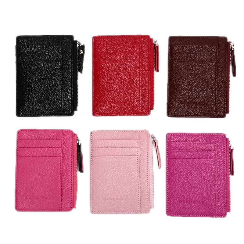 1pc PU leather Wallet Business Card Holder bank cardholder pickup package bus card holder Slim leather multi-card-bit pack bag
