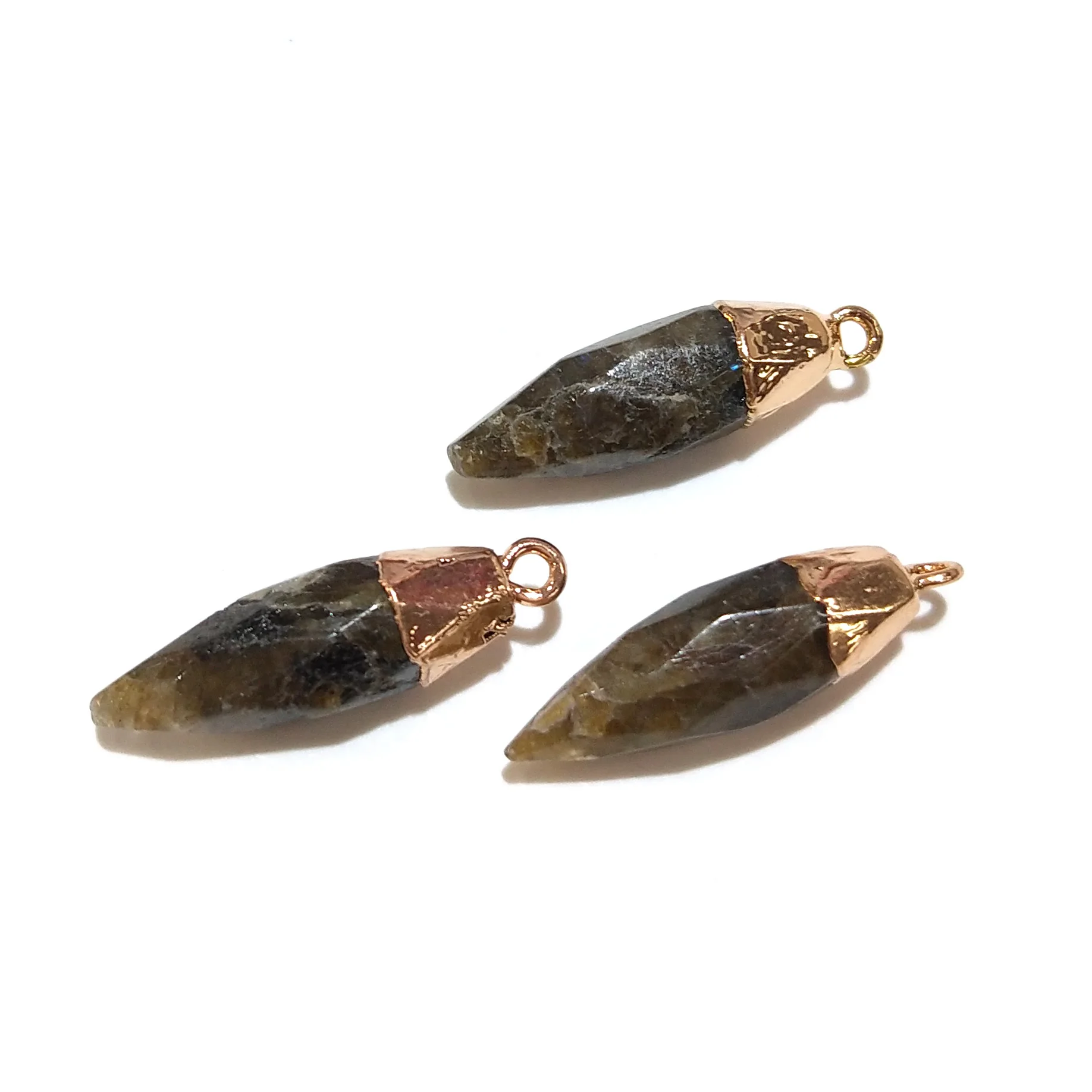 Flash Labradorite Подвески из натурального камня хрустальные подвески ювелирные изделия DIY ожерелье аксессуары для материал для изготовления украшений Размер 28x9 мм - Окраска металла: Flash Labradorite