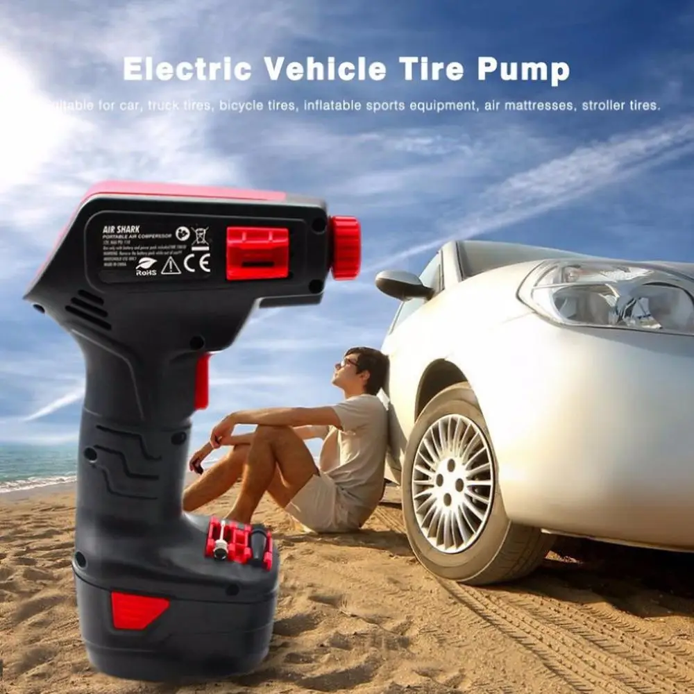 Mini Car Air Pump 25L/min Car Tire Inflatable Pump Portable Rechargeable Tyre Inflator Wireless Cordless