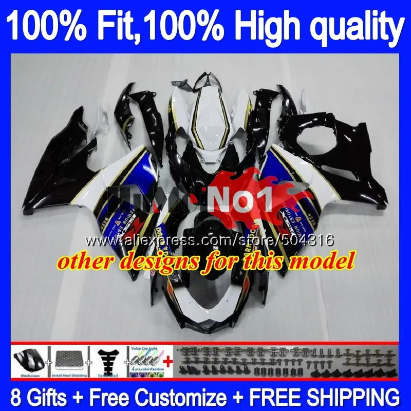 Инъекции для SUZUKI GSX-R1000 GSXR 1000 K9 23MC. 1 синий GSXR1000 2009 2010 2011 2012 2013 09, 10, 11, 12, 13 лет, 16 обтекатель oem