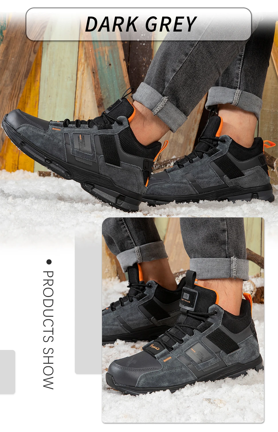 Baasploa 2021 New Winter Cotton Shoes Waterproof Warm Sneakers Non-slip Wear-resistant Walking Shoes Fashion Tenni Sport Shoes