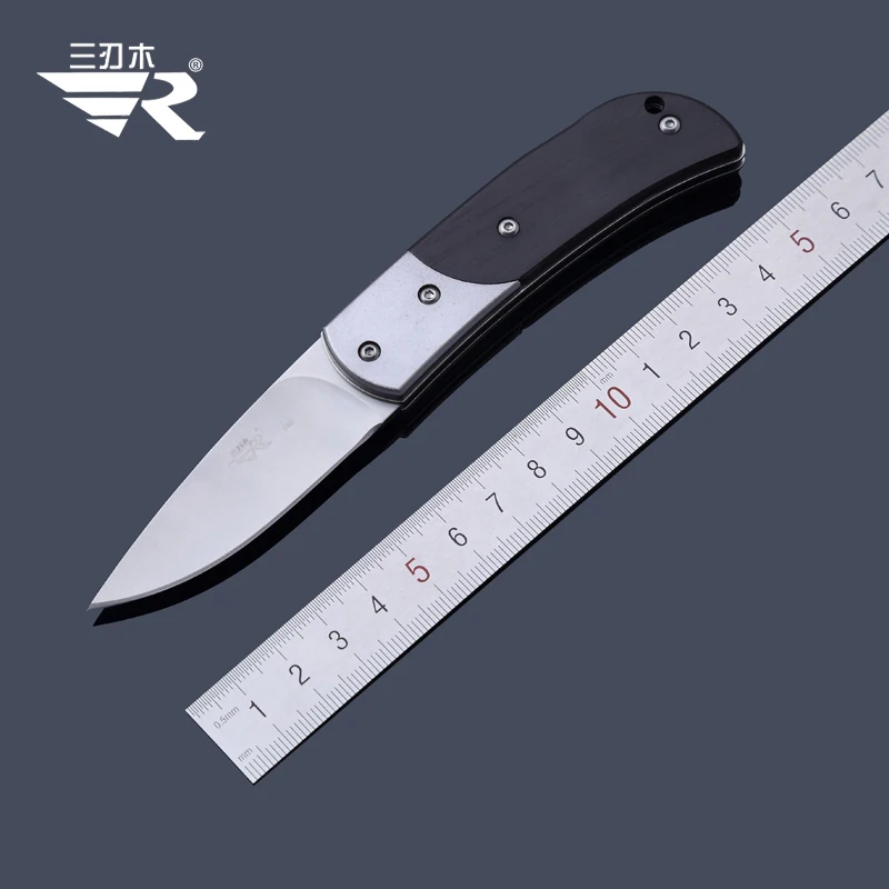 Складной нож SANRENMU 785 с деревянной ручкой
