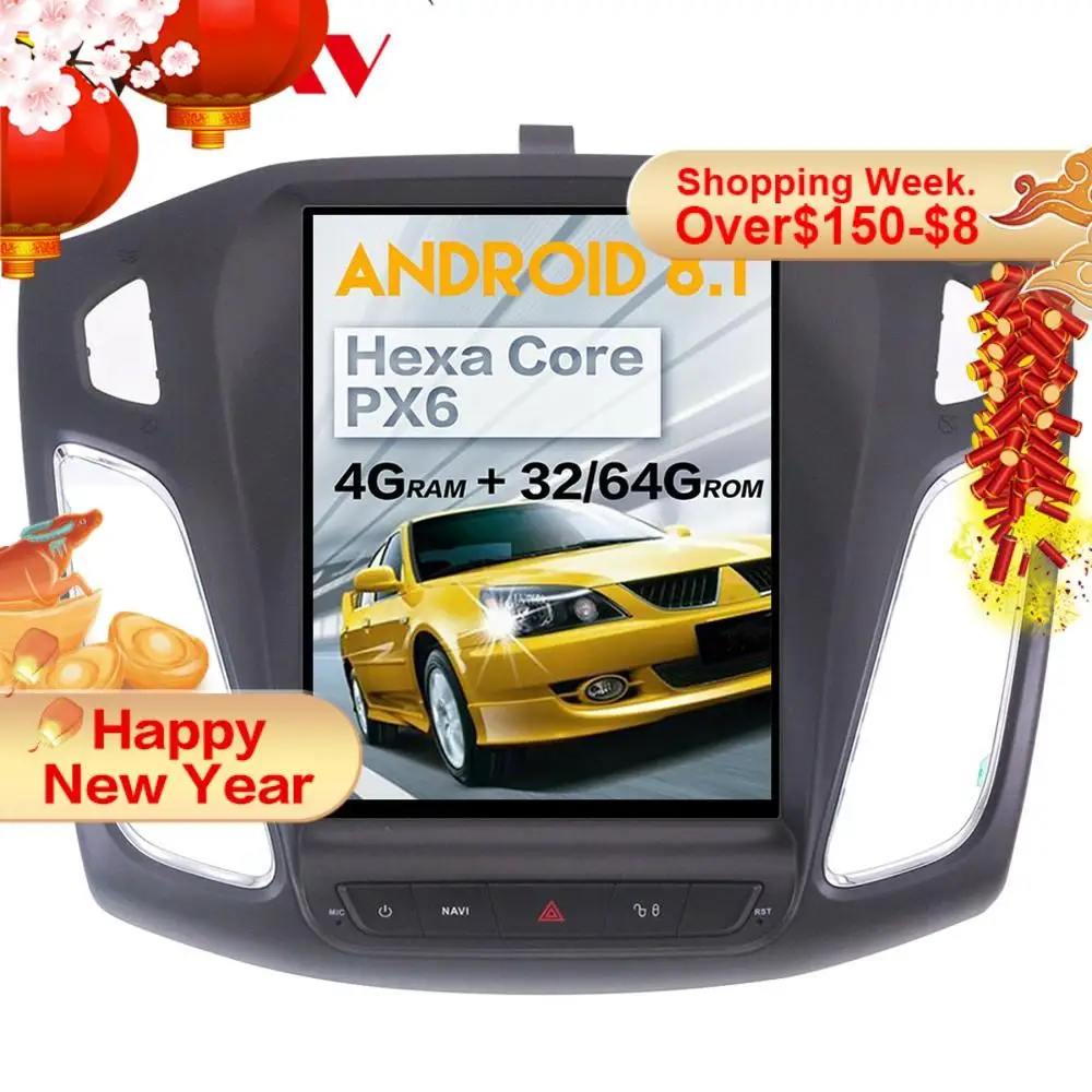 Tesla Стиль Автомобильный мультимедийный плеер для ford focus 2012 2013 2014 2015 android GPS navi Авто