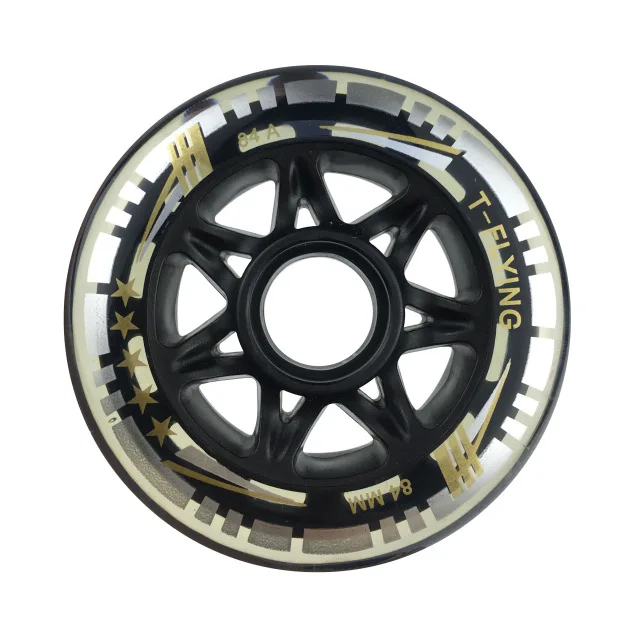 84mm 8 Pieces inline speed skate wheels green 83A other color 84A tires free skating roller for racing patines - Color: Model7 8 wheels