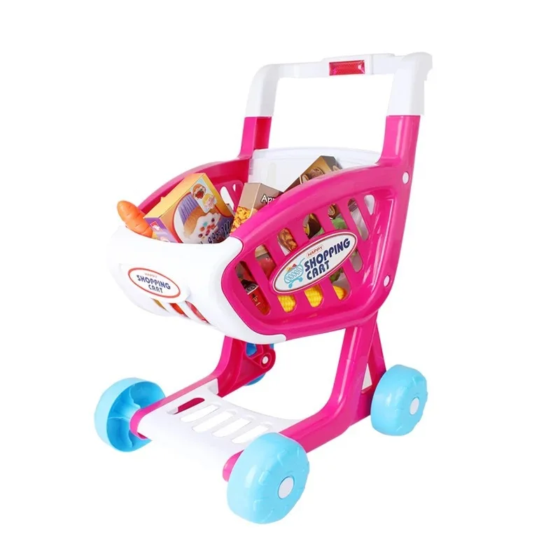

Children Large Size Cart Set with Music Light Model Supermarket Trolley Play House Educational Toy Wholesale
