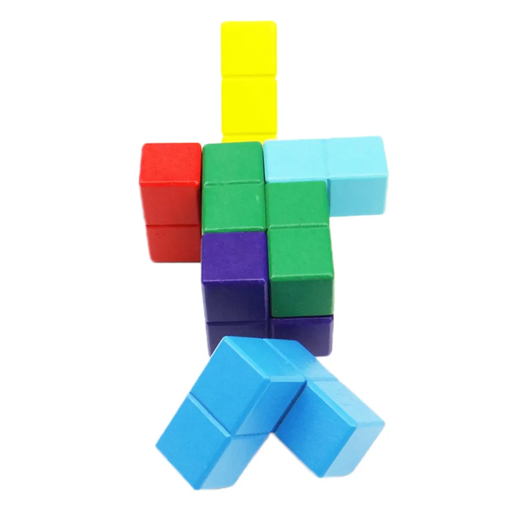 Деревянный Паззл головоломка кубики креативная развивающая игрушка детская