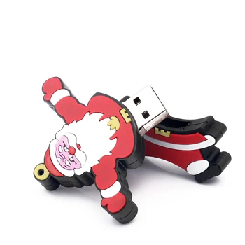 

32G 64G 128G Creative Christmas Series U Disk USB 2.0 High-speed Transmission U Disk Santa Claus U Disk Christma Gift