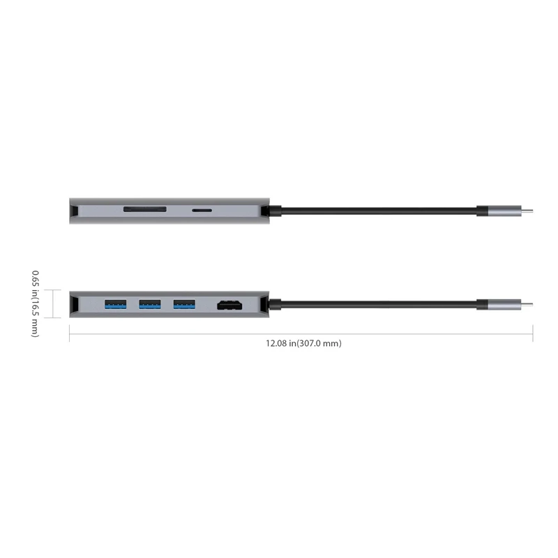 9 в 1 type-C концентратор для Hdmi Usb 3,0 Sd Tf Pd Rj45 Vga Ethernet Lan кардридер адаптер