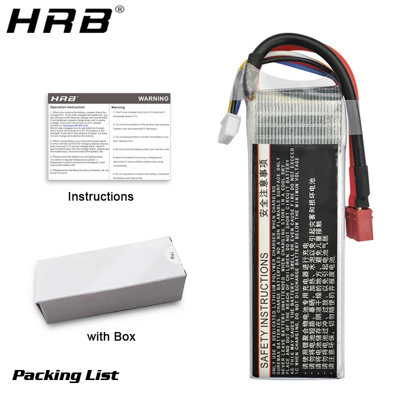 HRB 3600mah Lipo 3S 11 1 V аккумулятор 60C XT60 T Deans EC5 XT90 EC3 женский для Monster 1/8 1/10 автомобилей FPV
