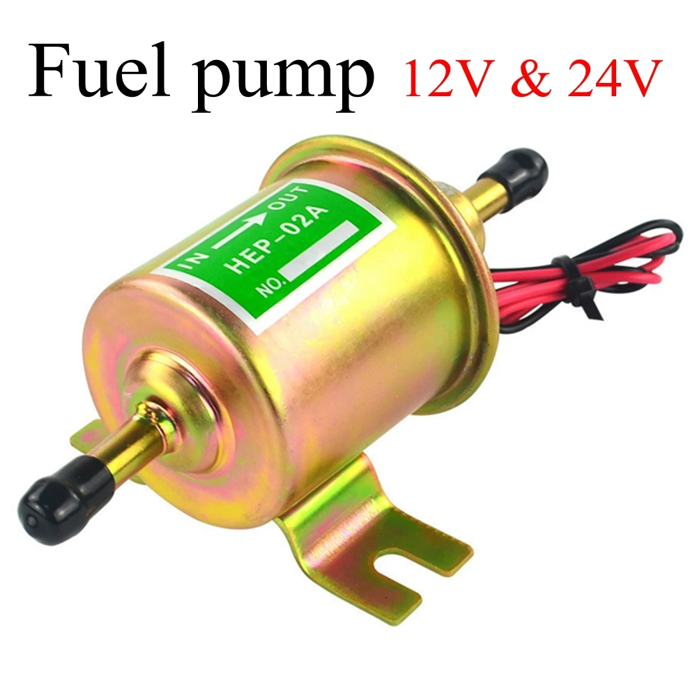 

High Quality Low Pressure Universal Diesel Petrol Gasoline Electric Fuel Pump HEP-02A 12V 24V For Car Motorcycle