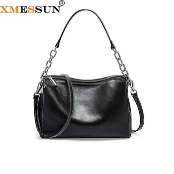 

XMESSUN 2020 New Genuine Leather Handbags Women Summer Fashion Trendy Shoulder Messenger Bag Cowhide Travel Shopping ins H391