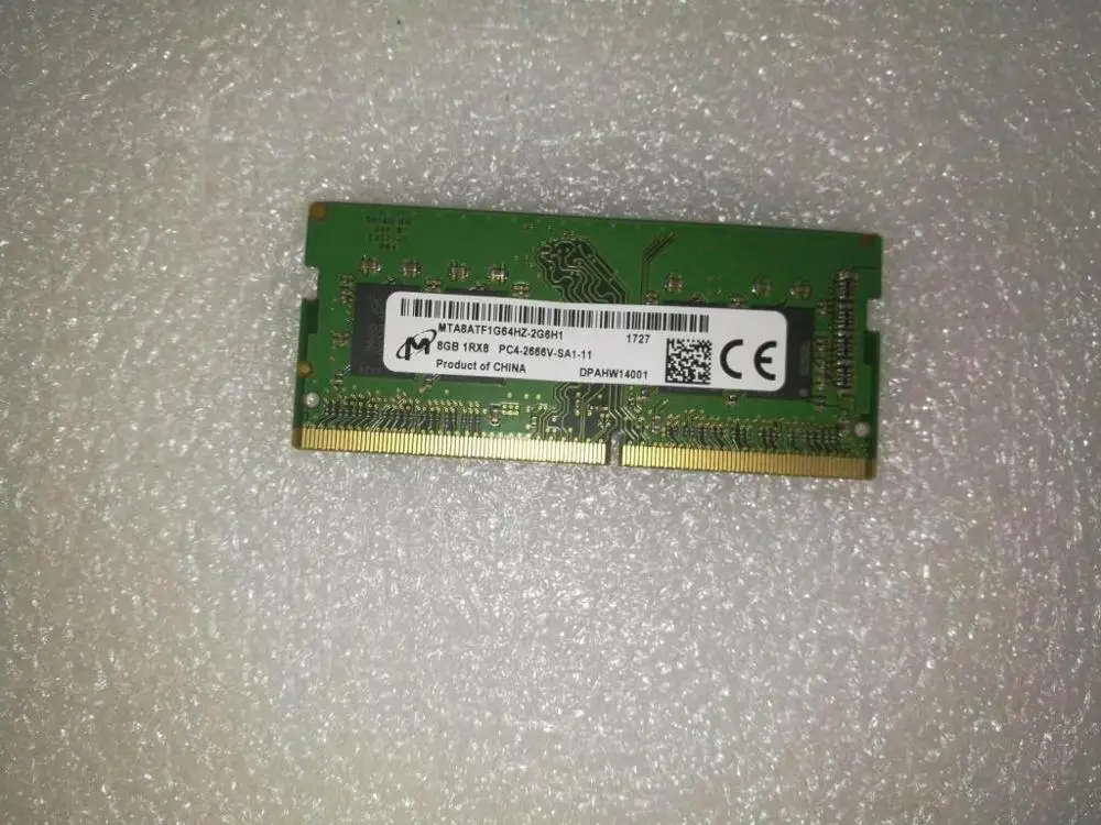 Thinkpad T480S L480 L580 P51S P51S T580 T480 T570 T470 E470 E480 T470S 8 Гб DDR4 2666 SoDIMM, память MICRON FRU 01AG812