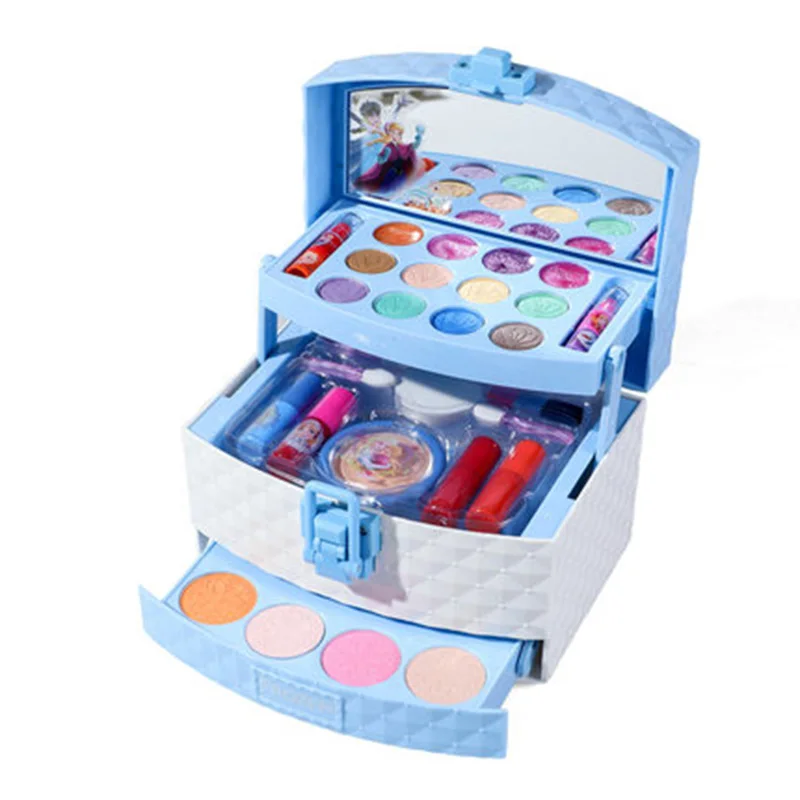 Cosmetics Set Disney Girls Frozen Princess Elsa Make up Box Toys For Kids