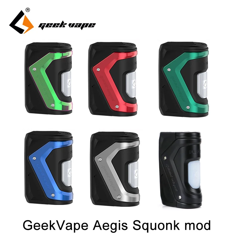 Promo  Gift E cigarette Box mod GeekVape Aegis Squonk 100W TC Squonk MOD with 10ml Large Squonk Bottle fit