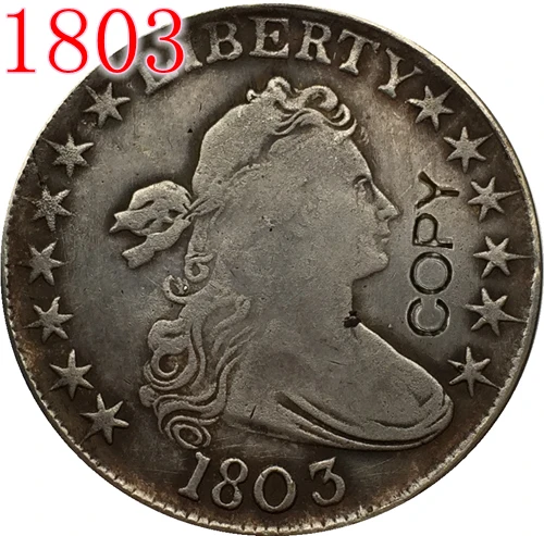 США 1801-1807 драпированные монета пол доллара копии монет
