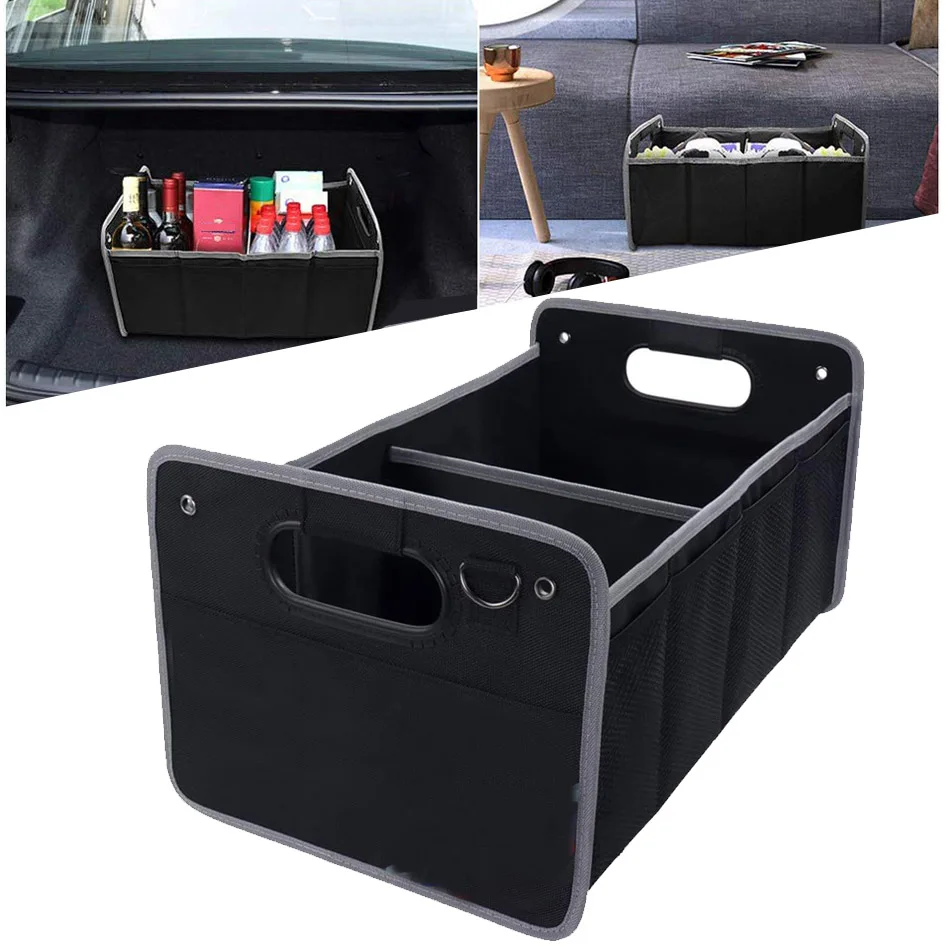 Universal Foldable Car Organizer Trunk Box Portable Storage Case Cargo  Auto Truck SUV Collapsible Container Bag