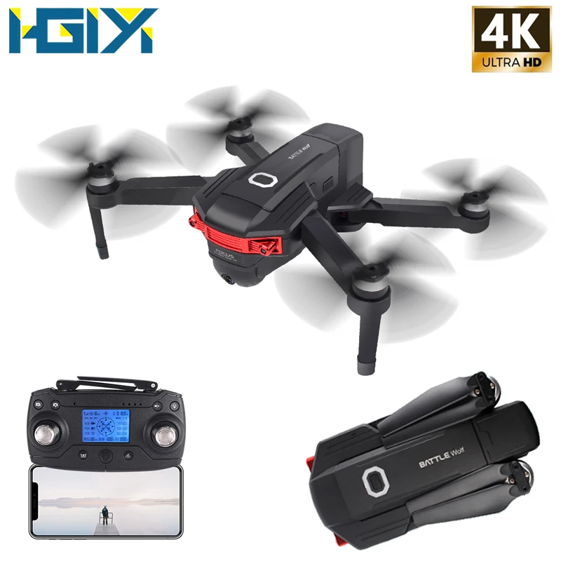 

HGIYI W11 GPS RC Drone With 5G WIFI FPV 4K HD Dual Camera Brushless Optical Flow Foldable Quadcopter Helicopter Drones 22min Fly
