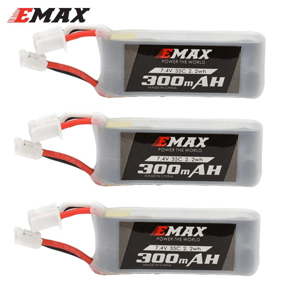 RC батарея, Emax 7,4 V 2S 300MHA 35C 2.2wh литий-полимерный аккумулятор для Emax TinyhawkS/Мини FPV гоночный Дрон