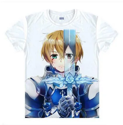 Новинка, модная футболка с аниме Sword Art Online, футболка Yuki Asuna, сексуальная Веселая футболка с 3D принтом, костюм для косплея, футболка для мужчин и женщин - Цвет: 14