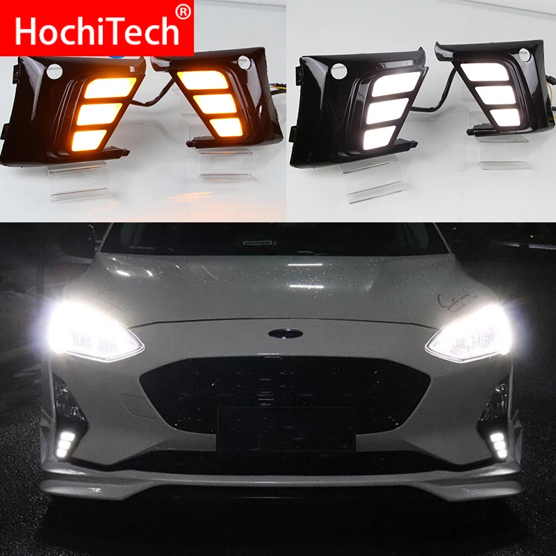Светодиодный дневной светильник для Ford Focus 2018 2019 переднего бампера
