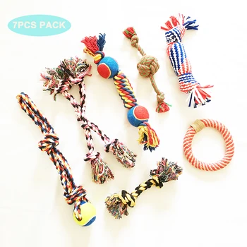 

WH Fire-sale Small Medium Large Dogs Pet Interactive Chewing Rope Toys Big Knot Aggressive Chewers Tough durable training ropes
