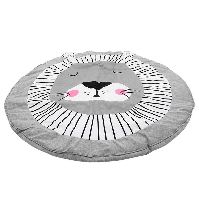 Hot-90CM, детские коврики для игр, круглый ковер, коврик, Хлопковое одеяло для ползания, ковер для детской комнаты, украшение, INS, детские подарки