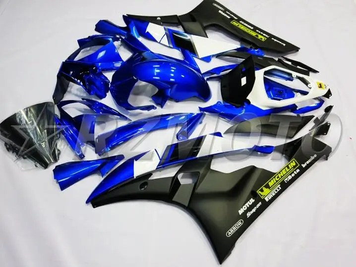 4 подарки Новые ABS полные комплекты обтекателей для YAMAHA YZF-R6 2006 2007 Обтекатели набор YZF R6 06 07 литьевая форма черный синий