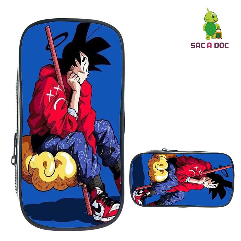 Пеналы Dragon Ball для девочек-подростков, косметички, школьные принадлежности, канцелярские принадлежности, сумка для хранения, Dragon Ball, хип-хоп, аниме, макияж, сумка - Цвет: 2
