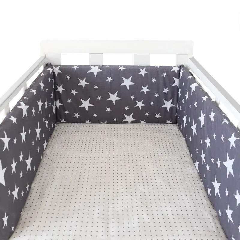 Nordique Stars Design bece lit epaissir pare-chocs une Piece berceau autour coussin lit procteur oreillers nouveau-NES dеcor d