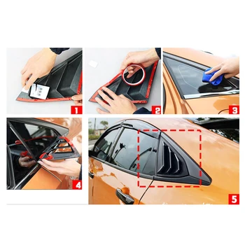 

Carbon Fiber Style Window Louvers Cover For Honda Civic Sedan 10th Gen 2016-20 Replacement Car Accessories