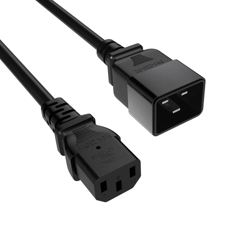

IEC C13 Male Plug To C20 Female Socket C13-C20 PDU UPS Power Extension Cable Cord 3*1.5mm 16 AWG 1.8m 3m