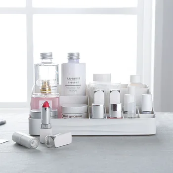 

Household Plastic Cosmetic Storage Box Dressing Table Skin Care Desktop Storage Box Office Stationery Storage Box