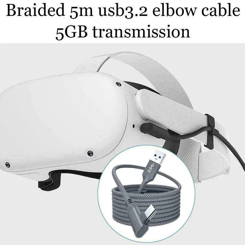 Ladekabel - Datenleitung für Oculus Quest 1/2 Link VR Headset USB 3,0 Typ C Daten Transfer Typ-C Zu USB-A Schnur VR Zubehör