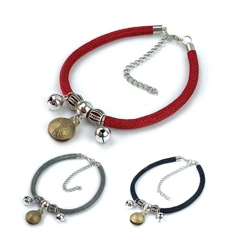 Ошейник для кошек с колокольчиком регулируемый медный аксессуар и собак 6