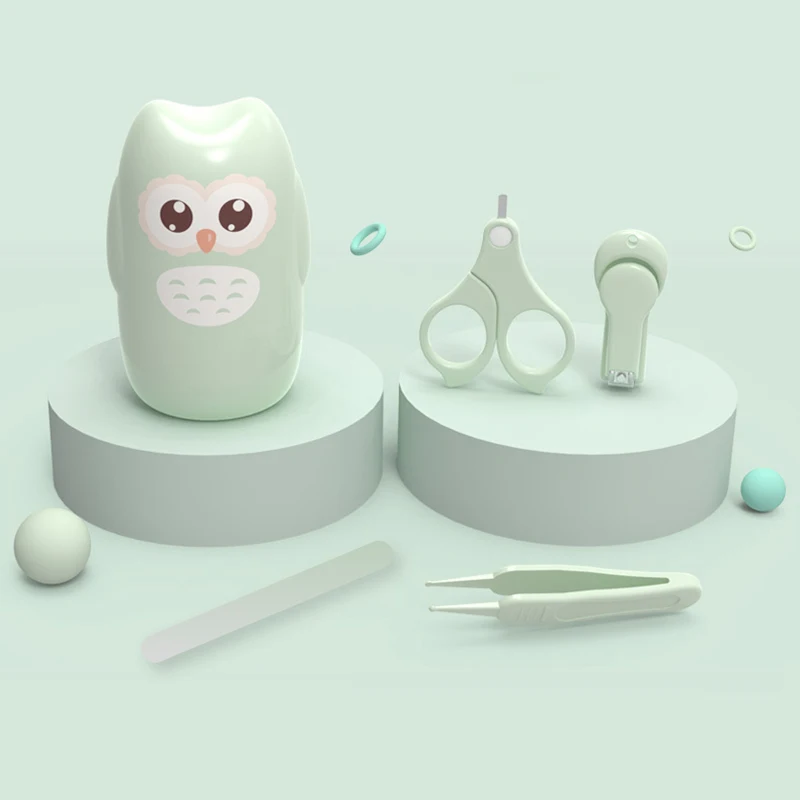 Уход за детскими ногтями комплект мультфильм животных младенческой палец триммер для собак кусачки для ногтей коробка для хранения для путешествий