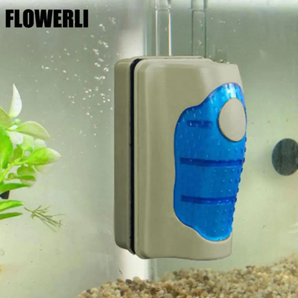 

GlassScrubber Aquarium Part Floating Scrubber Magnetic Glass Brush Fish Tank Cleaner Small Home & Living Tool