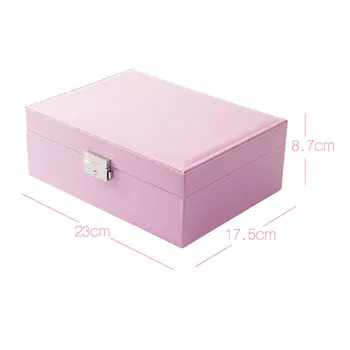 

Multifunctional Jewelry Storage Box Large Capacity Female Portable Necklace Earrings Jewelry Hand Jewelry Box Small Household