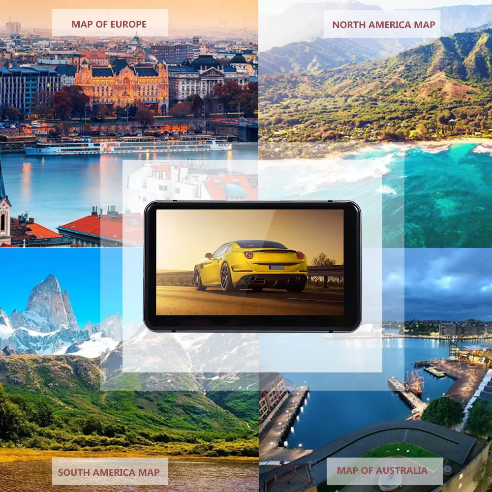 GPS Navigator Car Navigator Universal Vehicle Navigation Multi-Maps Video Android 8G Portable