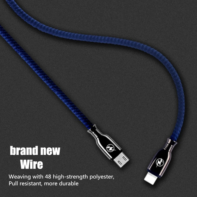 Тип USB кабель из сплава для зарядки и передачи данных для iPhone type-C IOS Android Micro USB кабель для быстрой зарядки и синхронизации данных