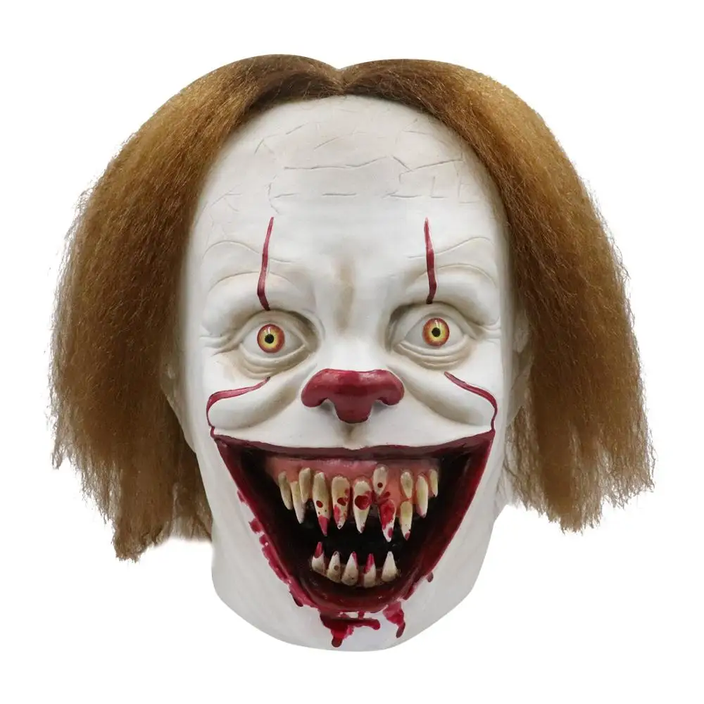 LED Pennywise Clown Mask Stephen King's It Chapter Two Masque Movie Cosplay Joker Helmet Halloween Party Costume Prop Masks