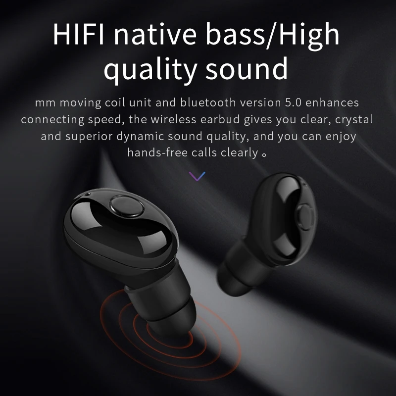 A8 TWS Bluetooth Earphones V5 0 Wireless Mini Headset 3D Stereo Wireless Headphone Sports Earbuds HIFI Earphone