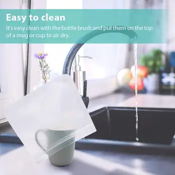 

10pcs PEVA Silicone Fruit Food Storage Reuse Leakproof Containers Reusable Stand Up Zip Shut Cup Fresh Food Kitchen Storage Bag