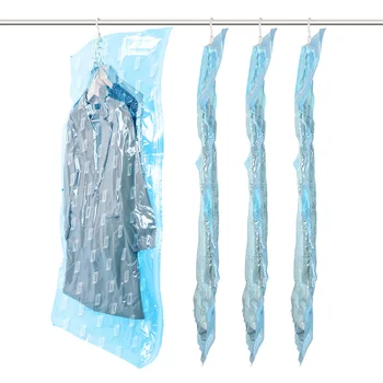 

TAILI 4 PCS Hanging vacuum space saving bag clothes,vacuum sealed storage bag, suitable for clothes, 105*70cm