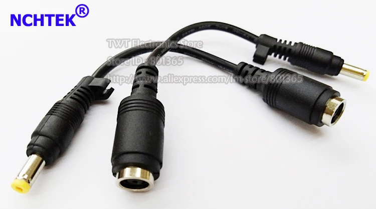 

NCHTEK DC Power Cable 4.8x1.7mm male To 7.4x5.0mm Female+ Pin Cord M/F Adapter For HP DELL Laptop ,30Qty , Free shipping